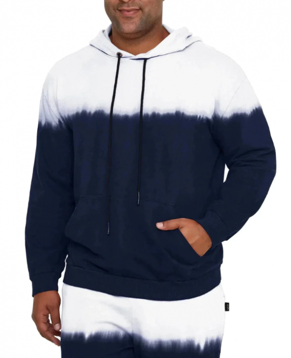 Hoodie Dip-dye dengan Kontrast Warna Tegas